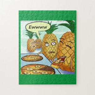 Lustiges LTCartoons Ananas-Pizza-Comic-Puzzle