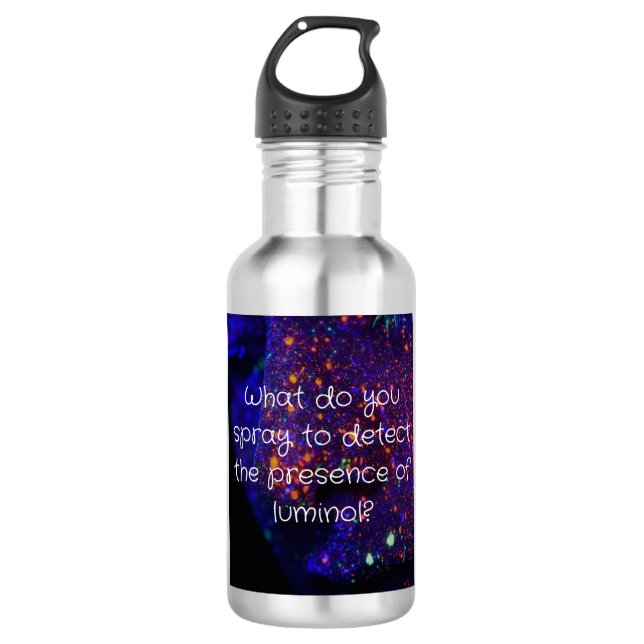 Lustiges Luminol Edelstahlflasche (Vorderseite)