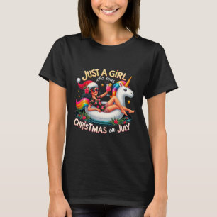 Lustiges Mädchen Einhorn Nur Ein Mädchen Das Weihn T-Shirt