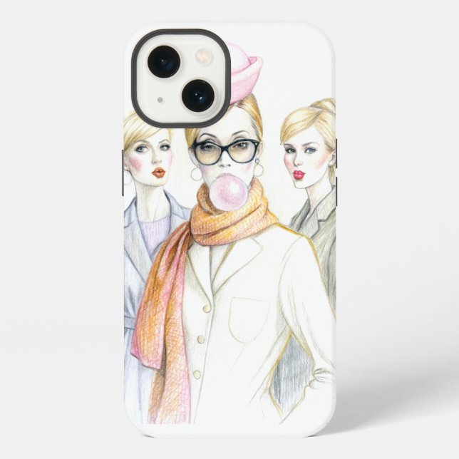 Lustiges Mädchen iPhone 13 Hülle (Rückseite)