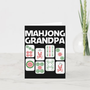 Lustiges Mahjong-Geschenk Großvater Vater Männer F Karte