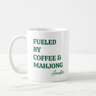 Lustiges Mahjong-Kaffee-Liebhaber personalisierter Kaffeetasse