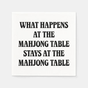 Lustiges Mahjong-Liebhaber-Zitat Mahj Humor Gastge Serviette