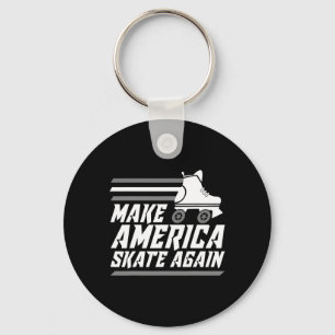 Lustiges Make America Skate Again Geschenk Rollsch Schlüsselanhänger