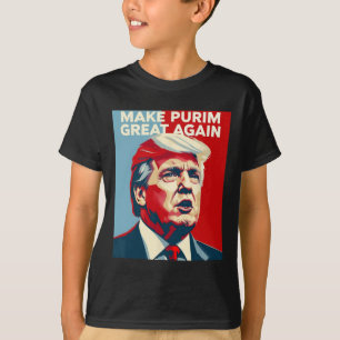 Lustiges Make Purim Great Again Purim Kostüm Trump T-Shirt