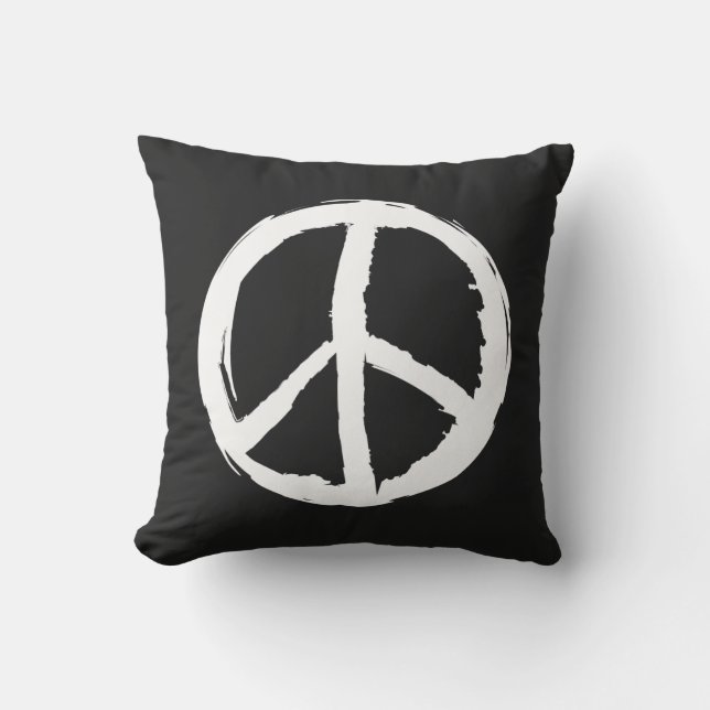 lustiges, malerisches PEACE SIGN | Kissen (Vorderseite)