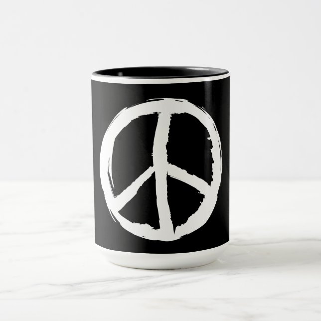 lustiges, malerisches PEACE SIGN | Tasse (Zentrum)