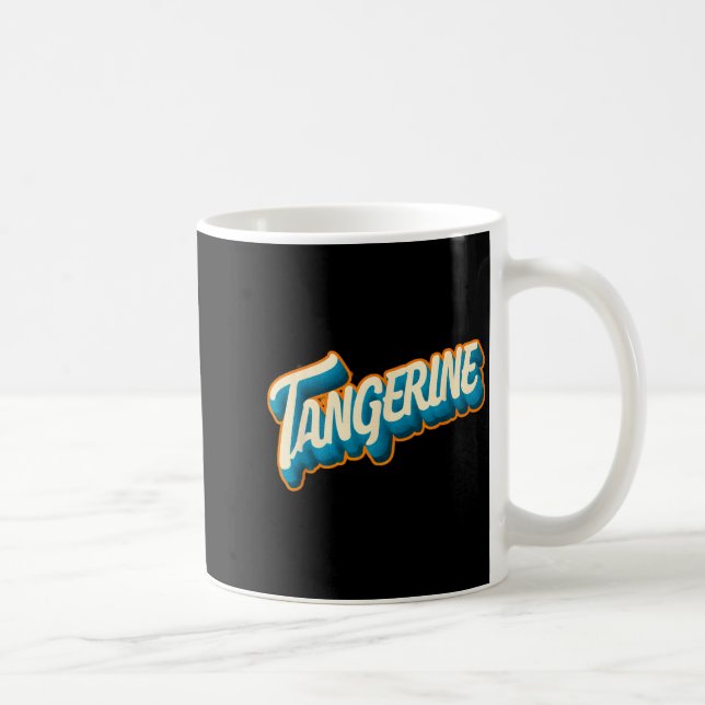 Lustiges Mandarin-Orangen-Frucht-Statement-Kostüm  Kaffeetasse (Rechts)