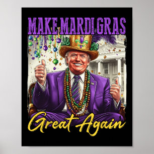 Lustiges Mardi Gras Donald Trump Mardi Gras Amerik Poster