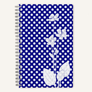 Lustiges Marineblau- und Weißes-Tupfen-Notizbuch Notizbuch