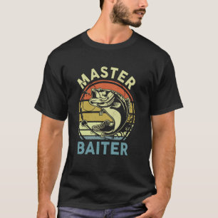 Lustiges Master-Baiter-Angler-Shirt Cool Bass Dad T-Shirt