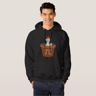 Lustiges Mathe der Huhn-Fleischpastete-(Topf-PU) Hoodie