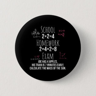 Lustiges Mathe-Geschenk für Teenager-Mädchen Tween Button