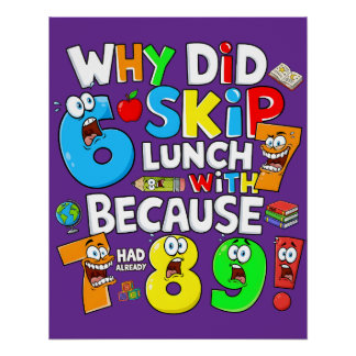 Lustiges Mathe-Poster für Kinder UK-Klassenzimmer- Poster