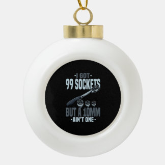 Lustiges Mechanikergeschenk für einen Automechanik Keramik Kugel-Ornament