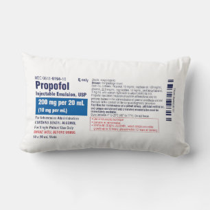 Lustiges Medizinisches Propofol Etikett Lendenkissen