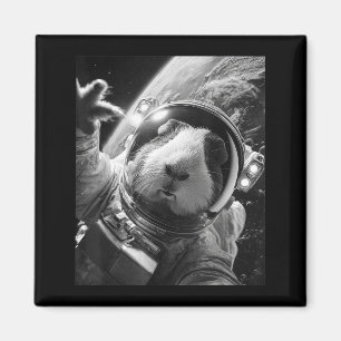 Lustiges Meerschweinchen-Astronaut Raum Selfie Kos Magnet