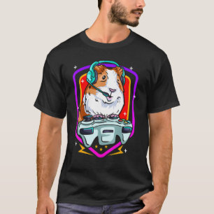 Lustiges Meerschweinchen Gaming Gamer Hamster Fluf T-Shirt