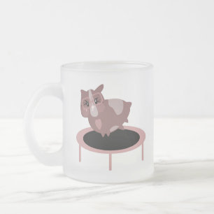 Lustiges Meerschweinchen-Turnhalle-Fitness-Design Mattglastasse