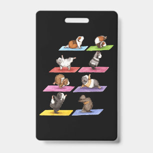 Lustiges Meerschweinchen-Yoga Ausweis
