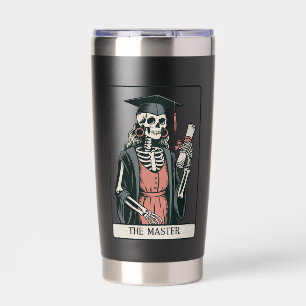 Lustiges Meister-Abschlussgeschenk Skelett Absolve Thermobecher