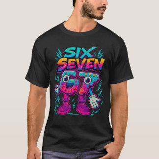 Lustiges Meme 67 Si Seven 6 7 Italienischer Brainr T-Shirt