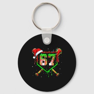 Lustiges Meme 67 Weihnachten Baseball Eiscreme Män Schlüsselanhänger