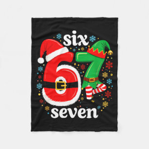 Lustiges Meme Sechs Sieben 67 Elf 6 7 Weihnachtsma Fleecedecke