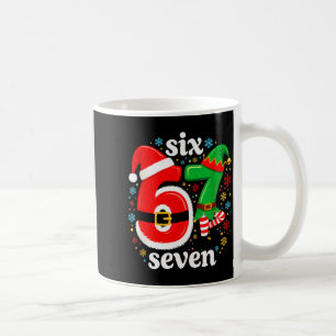 Lustiges Meme Six Seven 67 Elf 6 7 Santa Weihnacht Kaffeetasse
