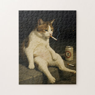 Lustiges Meme-T-Shirt mit rauchendem Katzenkitten 