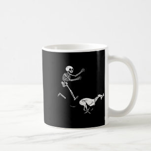 Lustiges Meme Windhund Laufendes Skelett Halloween Kaffeetasse
