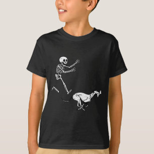 Lustiges Meme Windhund Laufendes Skelett Halloween T-Shirt
