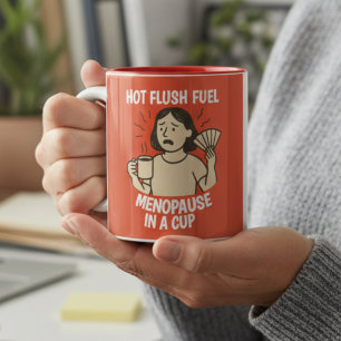 Lustiges Menopause-Geschenk für heiße und schwitzi Zweifarbige Tasse