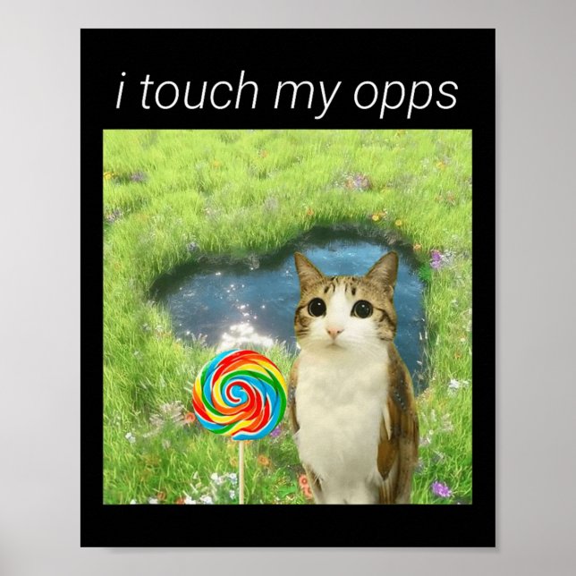 Lustiges Meowl-Meme, Katze Eule Meme Gehirnfäule G Poster (Vorne)