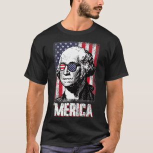 Lustiges Merica George Washington 4. Juli Amerika T-Shirt