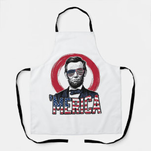 Lustiges Merica Patriotischer Präsident Vintage Ve Schürze