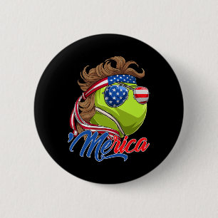 Lustiges Merica Tennis Ll Und Usa-Flagge Sungles 4 Button