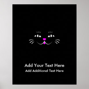 Lustiges Miezekatze-Katzen-Gesicht Poster