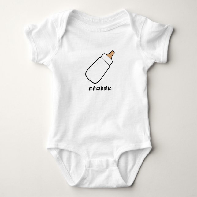 Lustiges Milkaholic Baby-Shirt Baby Strampler (Vorderseite)