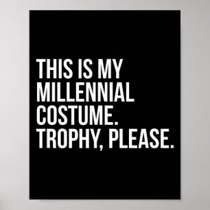 Lustiges Millennial-Kostüm-Wettbewerb Halloween-Sh Poster
