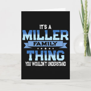 Lustiges Miller-Familientreffen-T-Shirt passend zu Karte