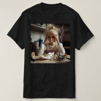 Lustiges, mitgenommenes Puppen-Gesicht-Meme raucht T-Shirt