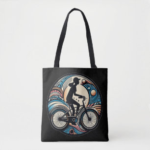 Lustiges modernes abstraktes Design Fahrrad-Logo Tasche