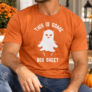 Lustiges modernes süßes Halloween Boo Sheet orange T-Shirt