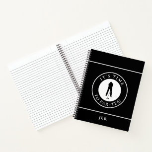 Lustiges monogrammiertes Golf-Logo – Par Tee schwa Notizbuch