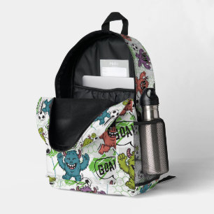 Lustiges Monster-Fußball-Kinder-Muster Bedruckter Rucksack