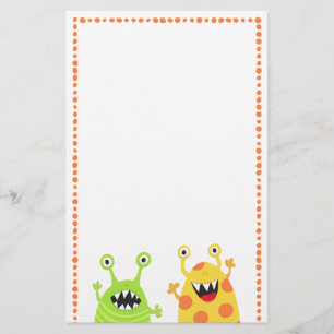 Lustiges Monsterspaß-Cartoonbriefpapier für Kind Briefpapier