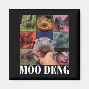 Lustiges Moo-Deng Baby Zwergflusspferd Süßer Zoo f Magnet