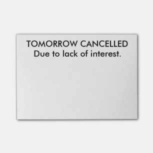 Lustiges Morgen ist annullierte Post-It Klebezettel
