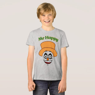 Lustiges Mr Happy Grafik-T-Shirt für Kinder Tri-Blend Shirt